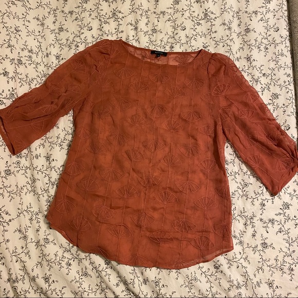 RW & CO Sheer Peach Top (size S) - Picture 1 of 4